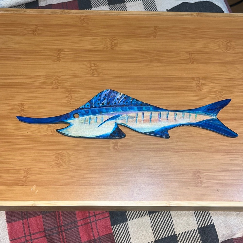 HP FISH letter opener hole (eye) can be hung on the wall GREAT for beach lo…